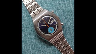 1977 Seiko Chronograph men's vintage watch - just serviced.  Model reference 6139 8020