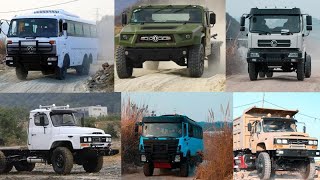 Multiple Dongfeng Trucks or Buses Off-road Performance. #truck #bus #dongfeng #offroad