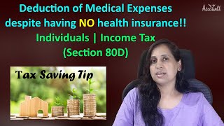 Deduction of Medical Expenses despite having no health insurance!! | Individuals | Income Tax | 80D