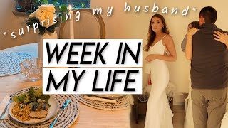 WEEK IN MY LIFE | surprising my husband in my wedding dress, anniversary prep, body image struggles!