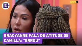 BBB 25: Gracyanne Barbosa fala de atitude de Camilla no SINCERÃO: \