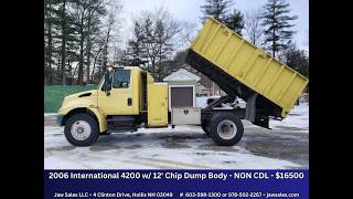 2006 International 4200 12' Chip Dump Forestry Truck w/ Reman VT365 Diesel Engine NON CDL - $16500