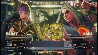 SFV Champion Edition 🔥 NeonV (MENAT) Vs Cachexik (KAGE) 🔥 Online Match's 02-03-2023