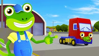 Baby Truck And The Buses | Nursery Rhymes & Kids Songs | Gecko's Garage | Bus Videos For Kids
