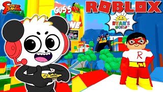 RYAN'S WORLD ROBLOX GAME TOUR! Ryan's World in Roblox Let's Play with Combo Panda