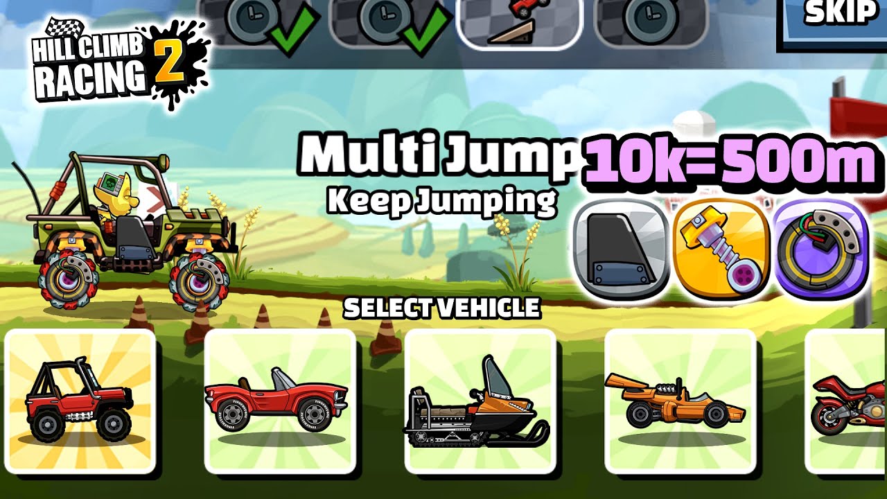 Hill Climb Racing 2 - HILL CLIMBER MK2 MULTIJUMP 10k - MultiJump 2 ...