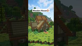 Minecraft Wooden House🏠 Tutorial #shorts #minecraft #tutorial #foryou #fypシ゚