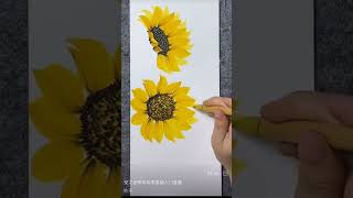 Chinese painting sunflower 🌻 painting method, suitable for beginners with zero foundation #sorts#art