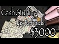 $3000 TAX RETURN Cash Stuffing! | 2023 Tax Breakdown & Stuffing #taxrefunds #taxes #cashstuffing