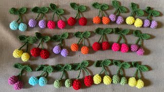 طريقة صنع كرزة من الكروشية بأسهل طريقة 🍒🧶How to make a crocheted cherry🍒