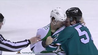 Antoine Roussel vs Tommy Wingels Mar 26, 2016