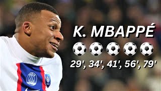 Kylian Mbappe 5 Goals in One match! #shorts #footballshorts #mbappe #kylianmbappe #mbappé #football