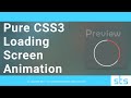 How to Create Simple HTML5 / CSS3 Preloader Animation | Circular Spinner Preloader - Youtube