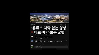 유튜브 자막 없을 때 자막 보는 꿀팁