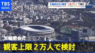 五輪開会式、観客上限２万人で検討