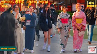 4k hdr japan travel 2025 | Walk in Asakusa（浅草）Tokyo japan |  Relaxing Natural City ambience