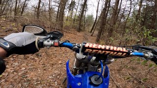 Wet December Single Track On YZ125! Part 1