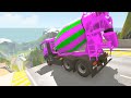 ht gameplay crash 1 epic high speed jumps mixer trucks cars vs speed bumps vs giant pit