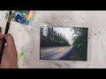 how to paint sunset down the road step by step acrylic painting tutorial real time