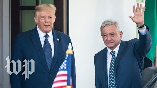 WATCH: Trump signs joint declaration with Mexican President Andrés Manuel López Obrador