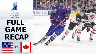 USA vs CANADA Highlights | 2024 IIHF U18 World Championship
