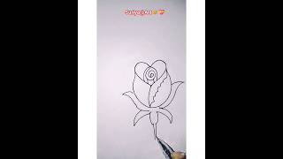 How drow a Rose/Easy & beautiful rose drawing step by step / pencil sketch #art #diy #tiktok
