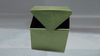 Make Origami square box with Lid | Hand made easy box, Paper box making, easy paper craft, fold