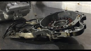 Virago XV535 EP10 - Stator Removal and Test. Welding, Grinding, Cutting