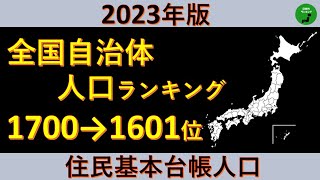 【1700～1601位】478_2023年版全国自治体人口ランキング【音声付】【作業用】