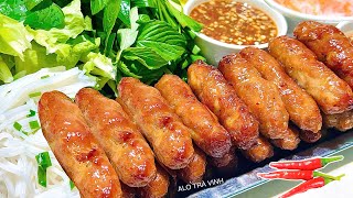 NEM NƯỚNG- Cách làm Nem Nướng dai giòn thơm phức tại nhà- Grilled spring rolls