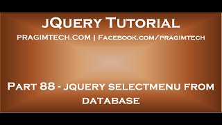 jQuery selectmenu from database