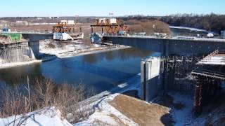 Fairway Road Grand River Bridge segmental construction time-lapse video