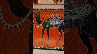 Majestic Arabian Camel Mosaic: Stunning Ceramic Mural Art at Dubai Mall 2024