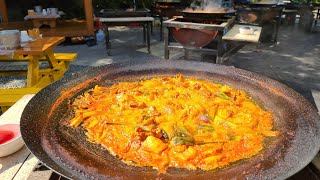 Braised Spicy Chicken on Caldron Lid