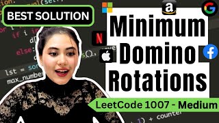 Minimum Domino Rotations For Equal Row - LeetCode 1007 - Python [O(n) time, O(1) space!]