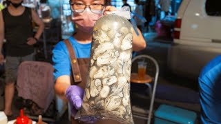 2023 New Dish in the Night Market: $3.33 Giant Oyster \u0026 Egg Yaki! Watch the Complete Making Process!