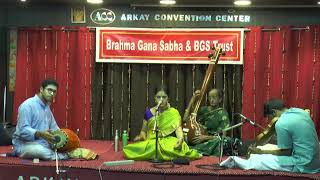 BRAHMA GANA SABHA \u0026 BGS TRUST - Y.G Srilatha Vocal