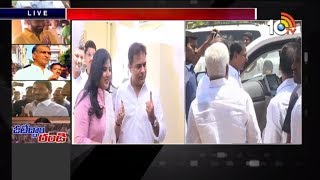 KTR Cast His Vote Along With Wife Shailima In Hyderabad's Nandi Nagar | Election Day | 10TV News