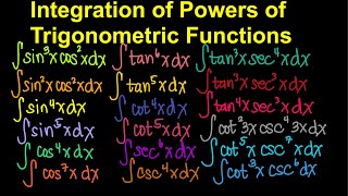 Integration of Powers of Trigonometric Functions Part 1 (Live Stream)
