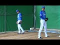 2017年2月24日 横浜ＤｅＮＡベイスターズ春季キャンプ・ファーム嘉手納 林投手・藤岡投手 ブルペン練習 【yokohama db専用動画複製・転用禁止】