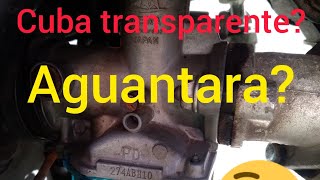 poner Cuba transparente al carburador, aguantara la temperatura?