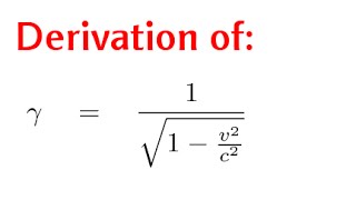 Simple Derivation of the Lorentz Factor (γ)