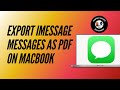 How to Export iMessage Messages as PDF in Macbook