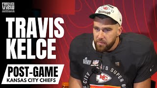 Travis Kelce Emotional Reaction to KC Chiefs Super Bowl LVII Win: "Happiest Year of My Life"