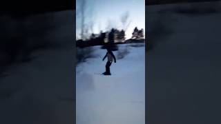 My first time hitting a jump on skis!! #backyard #snow#freestile #winter #ski #skiing#park #February