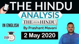 English 2 May 2020 - The Hindu Editorial News Paper Analysis [UPSC/SSC/IBPS] Current Affairs