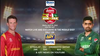 Watch Pakistan Vs Zimbabwe T20 Cup Live and exclusive in the Middle East on ARY Digital ME