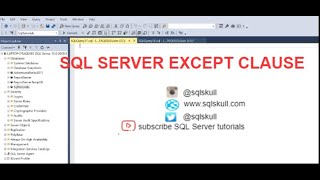 Except Clause in SQL Server