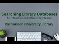 Discovery Search Introduction
