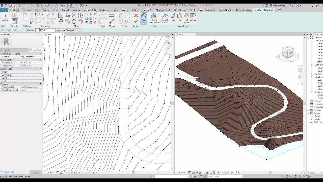 Topo Simple Road Grading In Revit Youtube